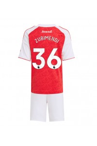 Arsenal Martin Zubimendi #36 Jalkapallovaatteet Lasten Kotipeliasu 2025-26 Lyhythihainen (+ Lyhyet housut)